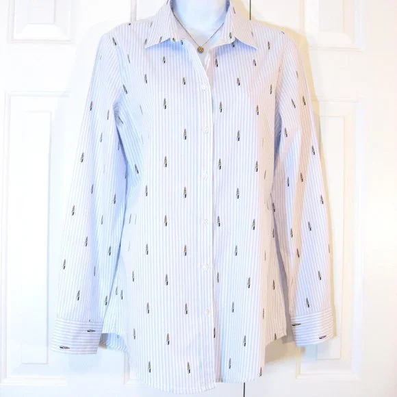 Banana Republic | 'Lipstick' Novelty Print Striped Dillon Shirt - Picture 2 of 10